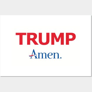 Red, White, and Blue TRUMP Amen. Posters and Art